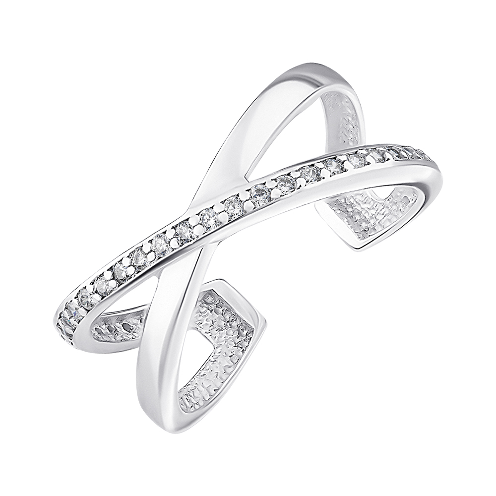 

Серебряное кольцо с фианитами 000148237 13.5 размера