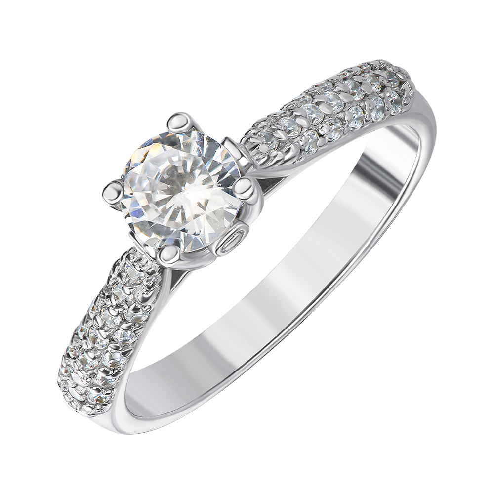 

Серебряное кольцо с цирконием 000144061 19 размера