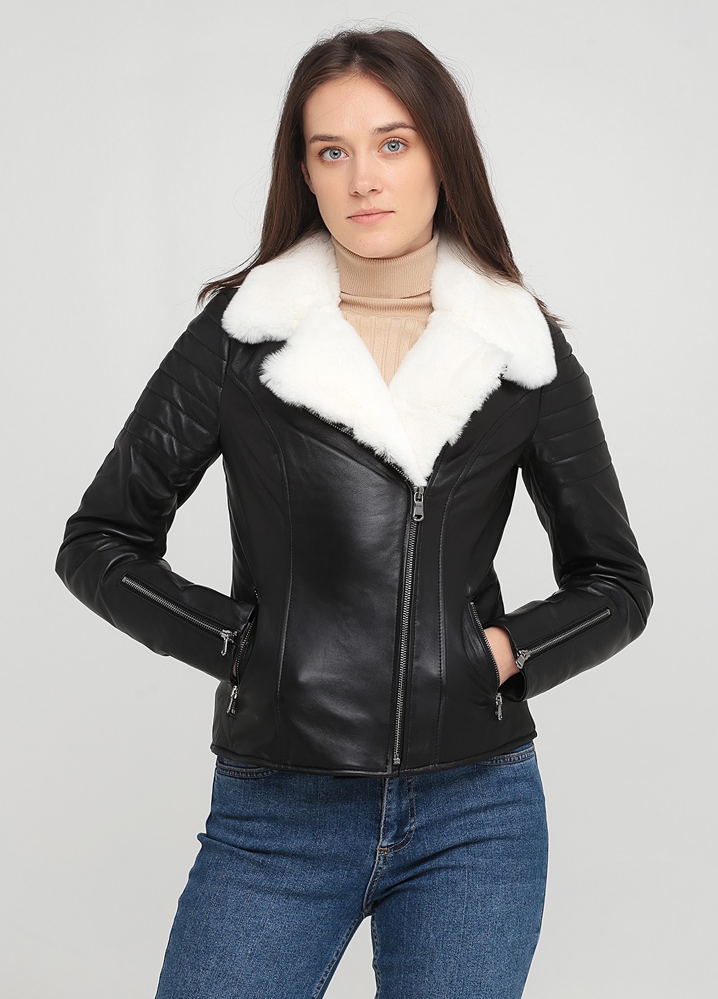 

Зимняя куртка кожаная Leather Factory черная XXL 2