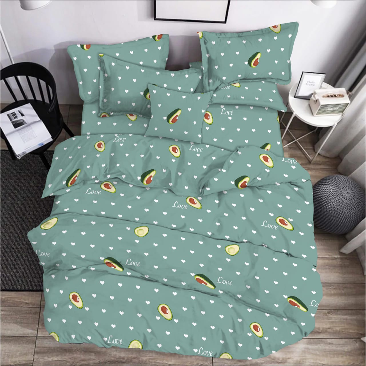 

Комплект постельного белья Zastelli Avokado On Dark Green Двуспальный 175х210 см