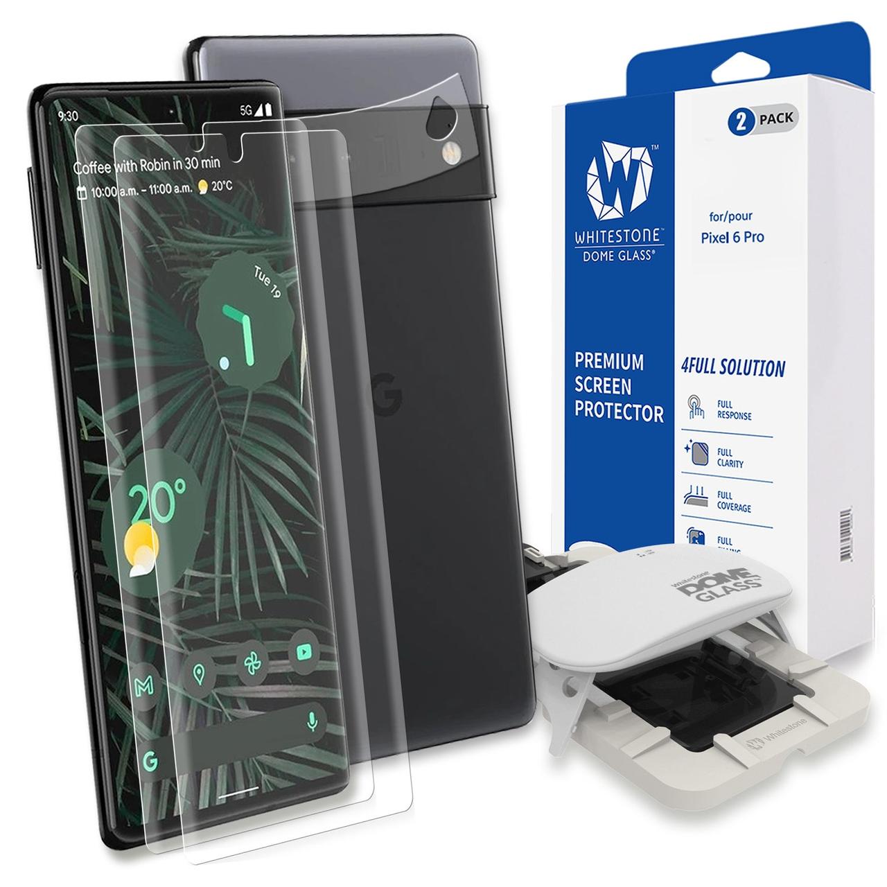 

Защитное стекло Whitestone Dome Glass Screen Protector 2-pack Set для Google Pixel 6 Pro Clear