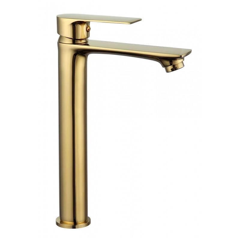 

Смеситель для умывальника (раковины) Royo High Gold золотой