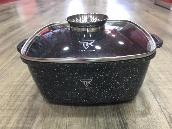 

Кастрюля Top Kitchen c антипригарным покрытием 28 см TK00056 серая