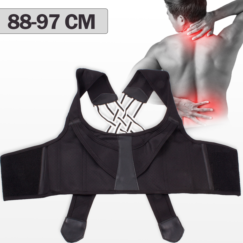 

Корсет ELITE POSTURE BRACE для спины – мягкий корректор для коррекции осанки - стабилизатор для женщин и мужчин, Чёрный