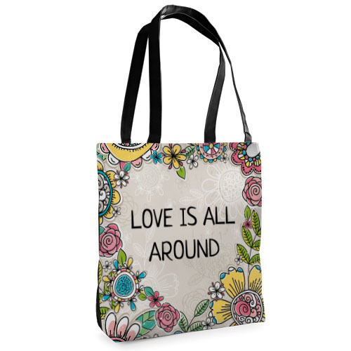 

Сумка женская тканевая Tenderness Love is all around Presentville 37х33х8 см 000173828