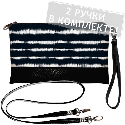 

Клатч через плечо Белый шум на синем фоне Presentville 25х15 см 000174978