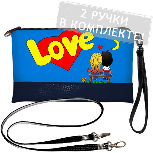 

Клатч через плечо Love Presentville 25х15 см 000175179