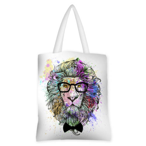 

Сумка женская тканевая Original Лев в черной бабочке Presentville 40x45 см 000173439