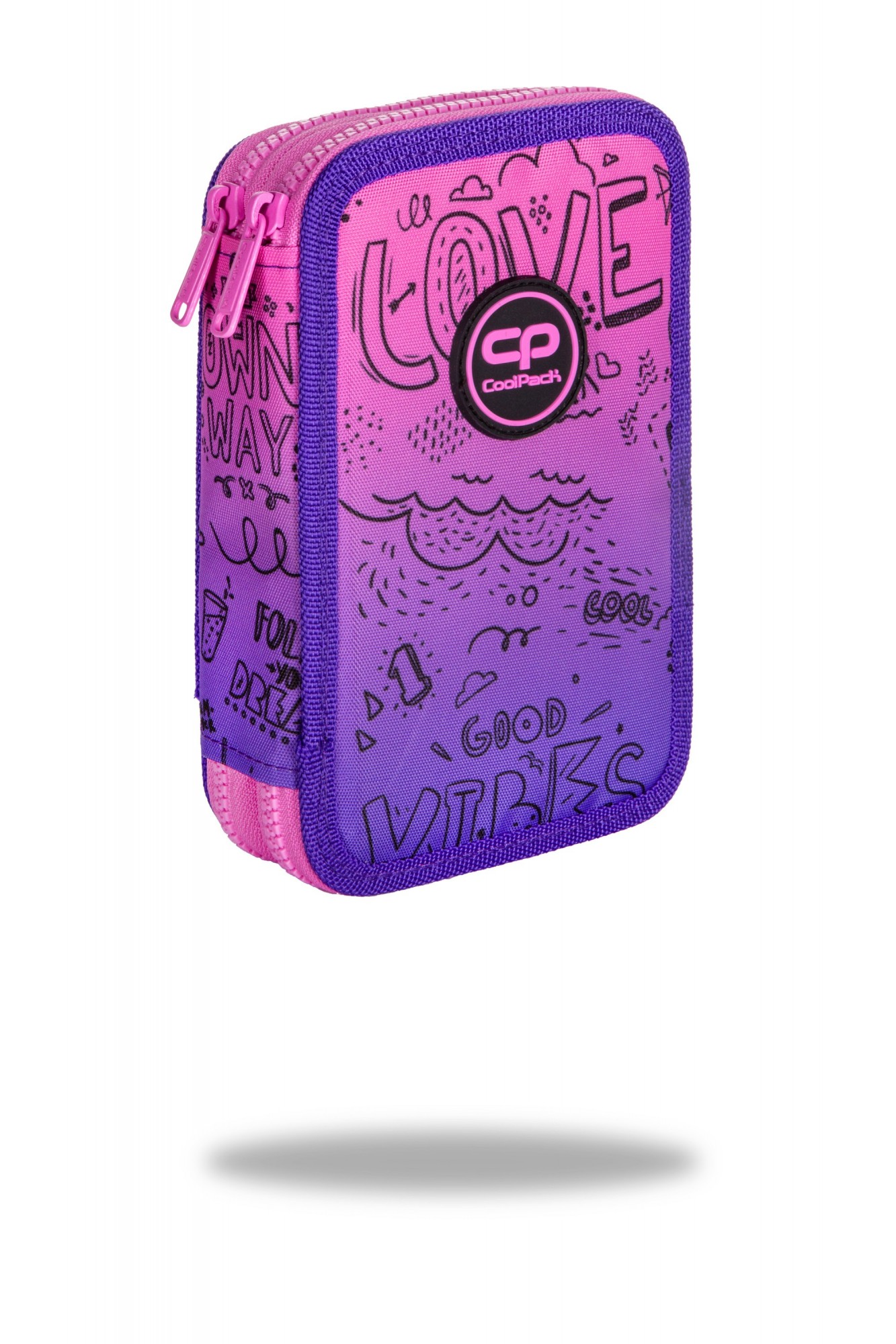 

Пенал Coolpack Jumper 2 35 предметов 2 отделения PURPLE SCRIBLE (D066341)