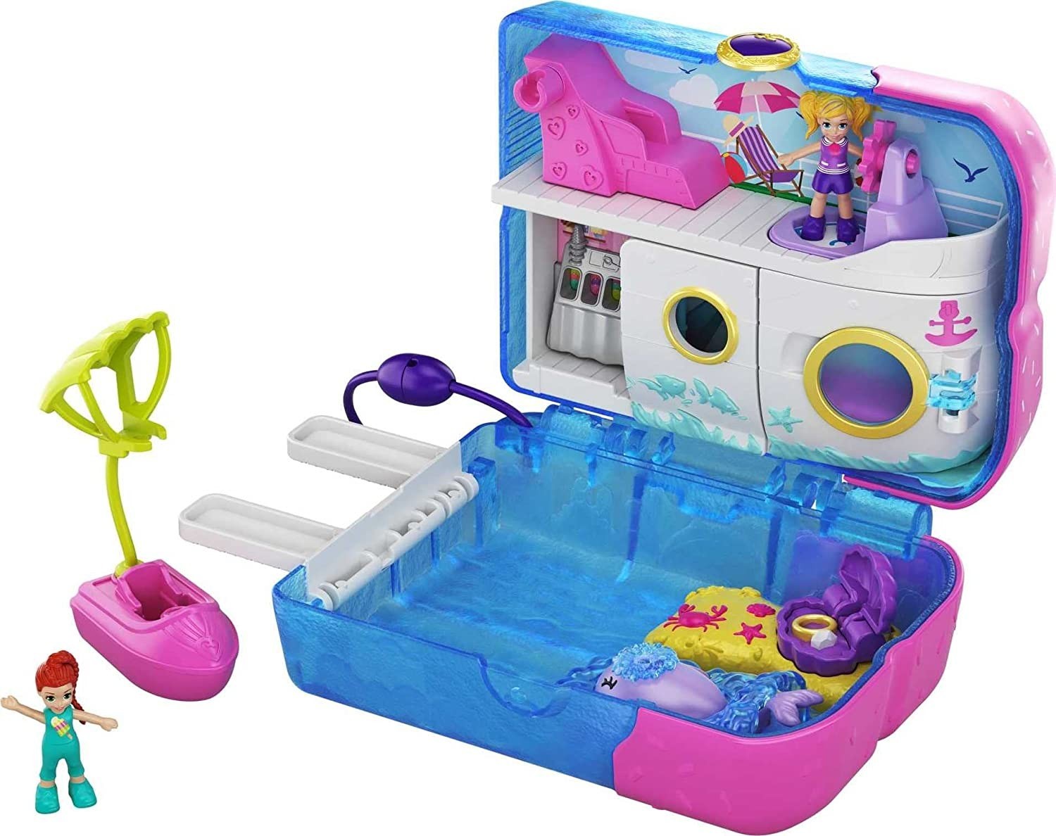

Игровой набор Polly Pocket Pocket World Sweet Sails Cruise Ship Карманный Мир Круизный лайнер (GKJ49)