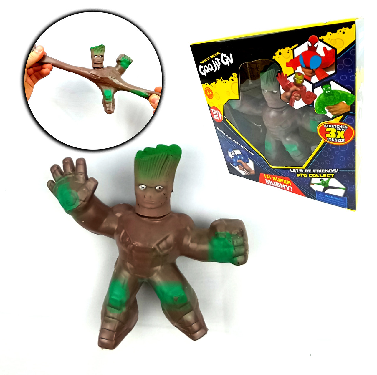 

Игрушка-растяжка 15см , Фигурка Гуджитсу Груд MARVEL (Супергерои Марвел). "GooJitCu"