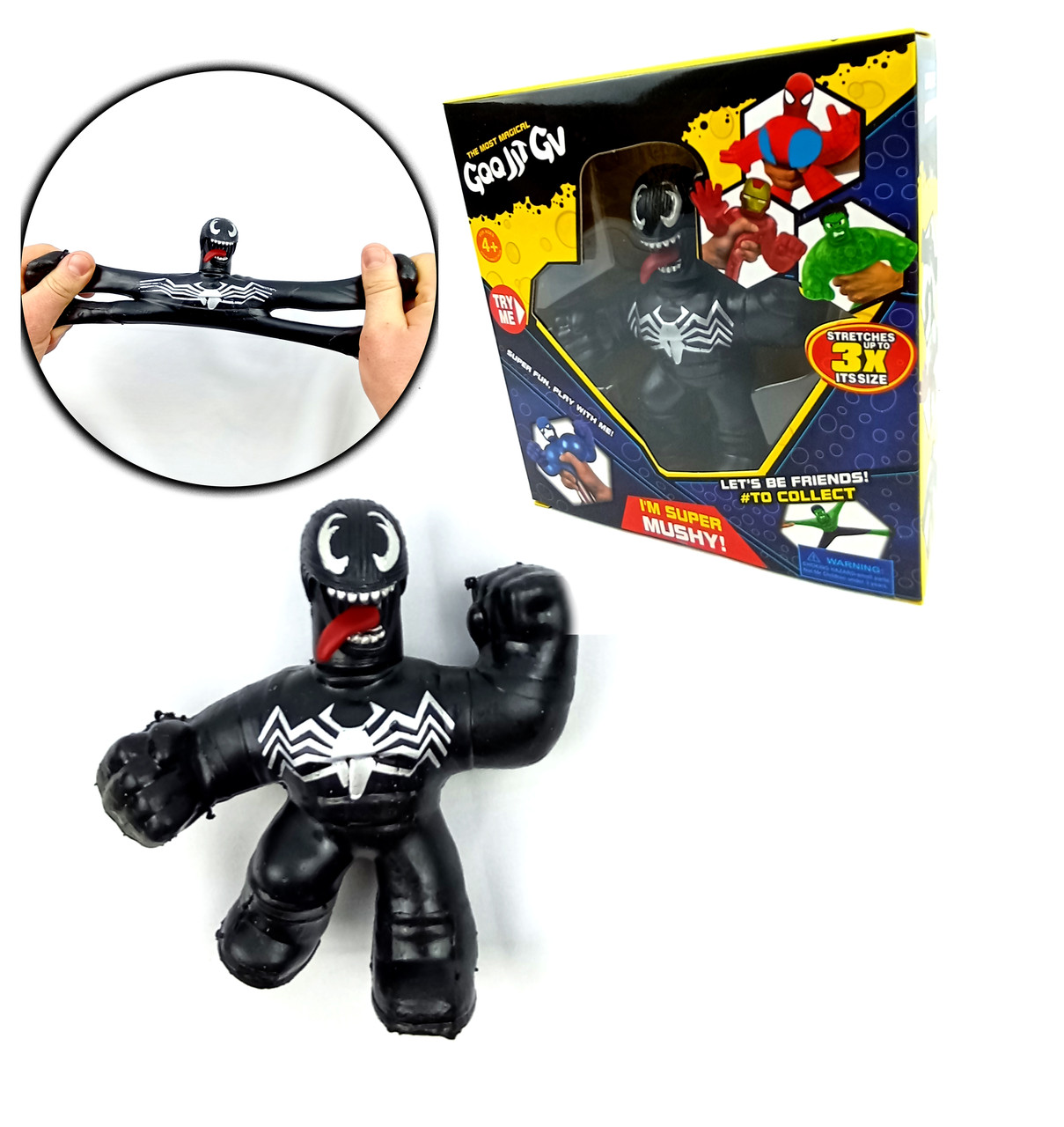 

Игрушка-растяжка 15см , Фигурка Гуджитсу Веном Venom . "GooJitCu"