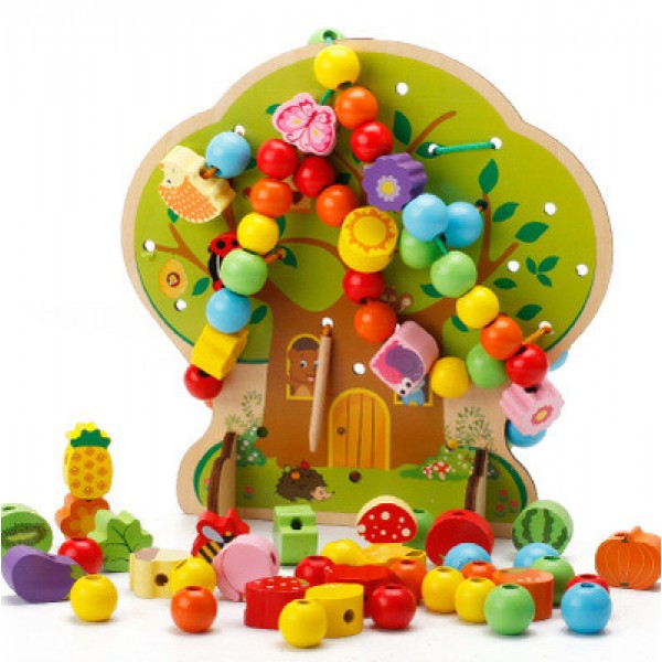 

Деревянная развивающая пальчиковая игрушка шнуровка Дерево Best Toys 31337
