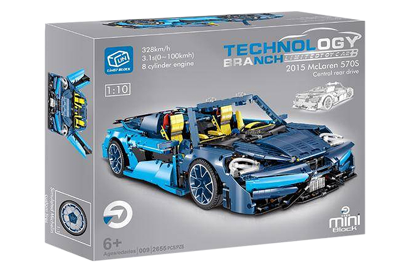 

Конструктор Technology 2015 McLaren 570S 1:10, 2655 деталей, Lin07 Block, 009