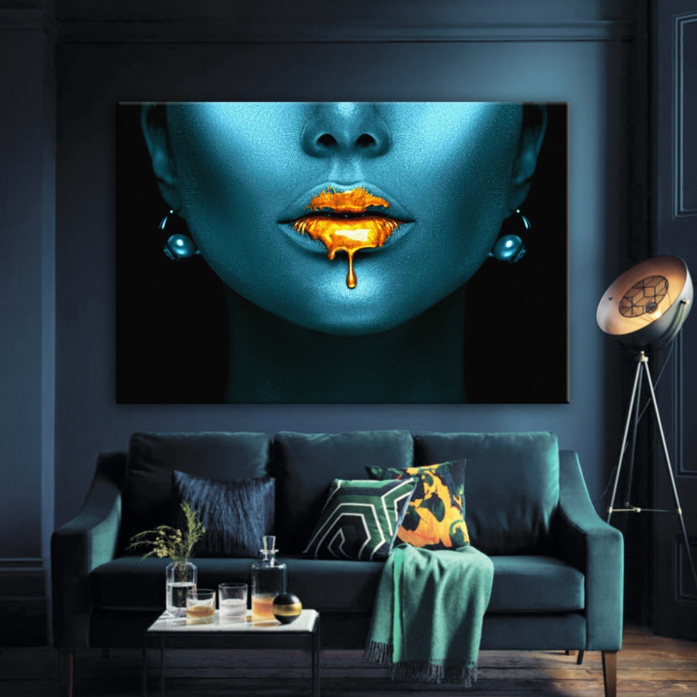 

Картина Золотые губы ,Фешн ,120x80 см (Код товара:33-2)