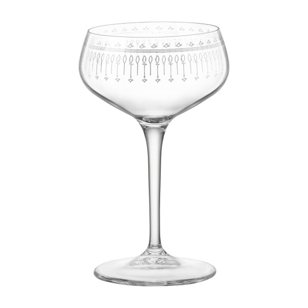 

Набор бокалов (6шт) на ножке для коктейля с узором 250 мл, Bormioli Rocco серия Bartender
