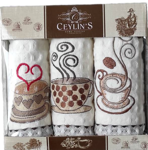 

Набор вафельных салфеток Ceylin's Home Textile с вышивкой № 2 35 х 50 см 3 шт