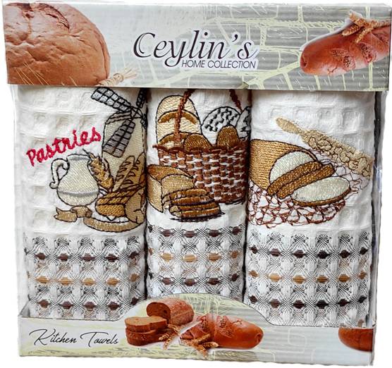 

Набор вафельных салфеток Ceylin's Home Textile с вышивкой № 11 35 х 50 см 3 шт