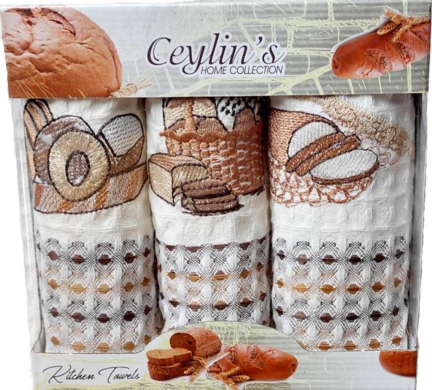 

Набор вафельных салфеток Ceylin's Home Textile с вышивкой № 12 35 х 50 см 3 шт