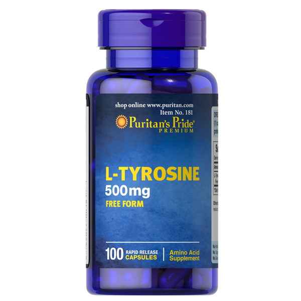 

Аминокислоты Puritan's Pride L-Tyrosine 500 мг 100 капсул