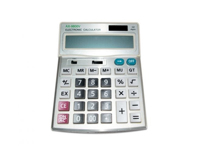 

Калькулятор процентов AX-9800V