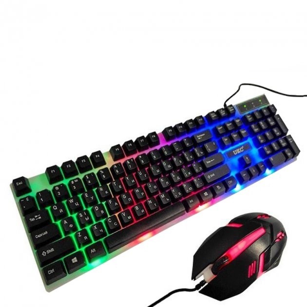 

Игровой набор Combo Gamer геймерская клавиатура с LED подсветкой KEYBOARD K 01 компьютерная мышь Mouse UKC M 416