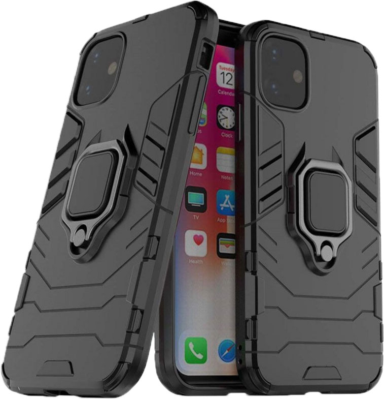 

Панель Drobak Ring Case with Magnetic для Apple iPhone 12 Mini Black