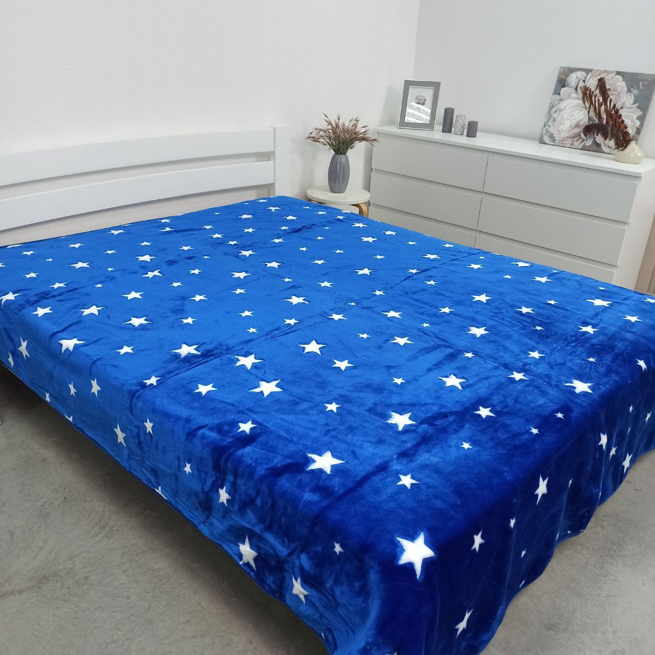 

Плед акриловый Vitas полуторный VS28 160х210 Звёзды Синий