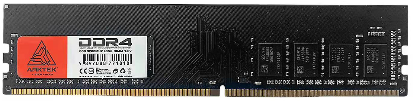

Оперативная память Arktek DDR4-3200 8192MB PC4-25600 (AKD4S8P3200)