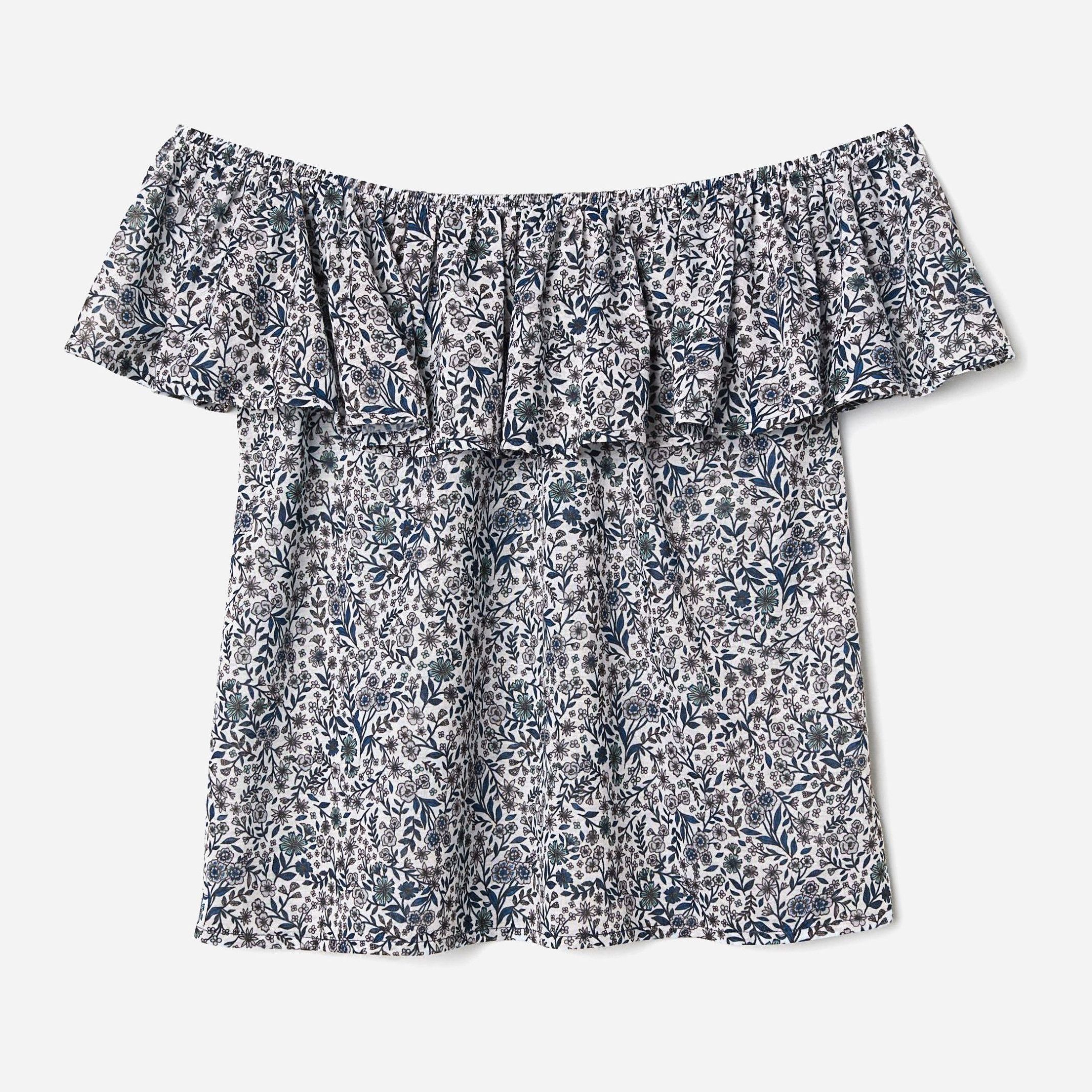 

Топ H&M 6150478  Белый с синим, Топ H&M 6150478 XS Белый с синим