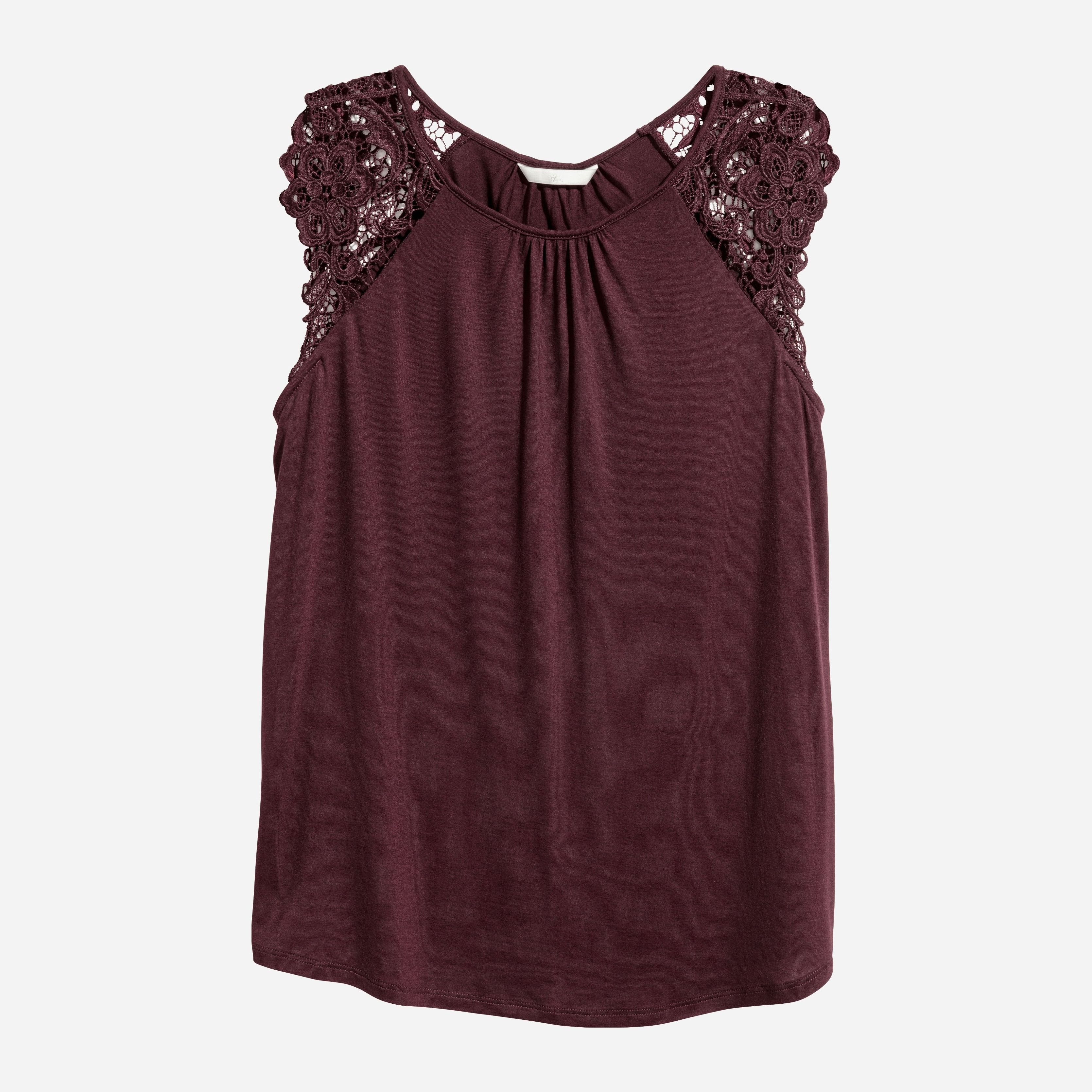 

Топ H&M 3hm01120006  Бордовый, Топ H&M 3hm01120006 S Бордовый