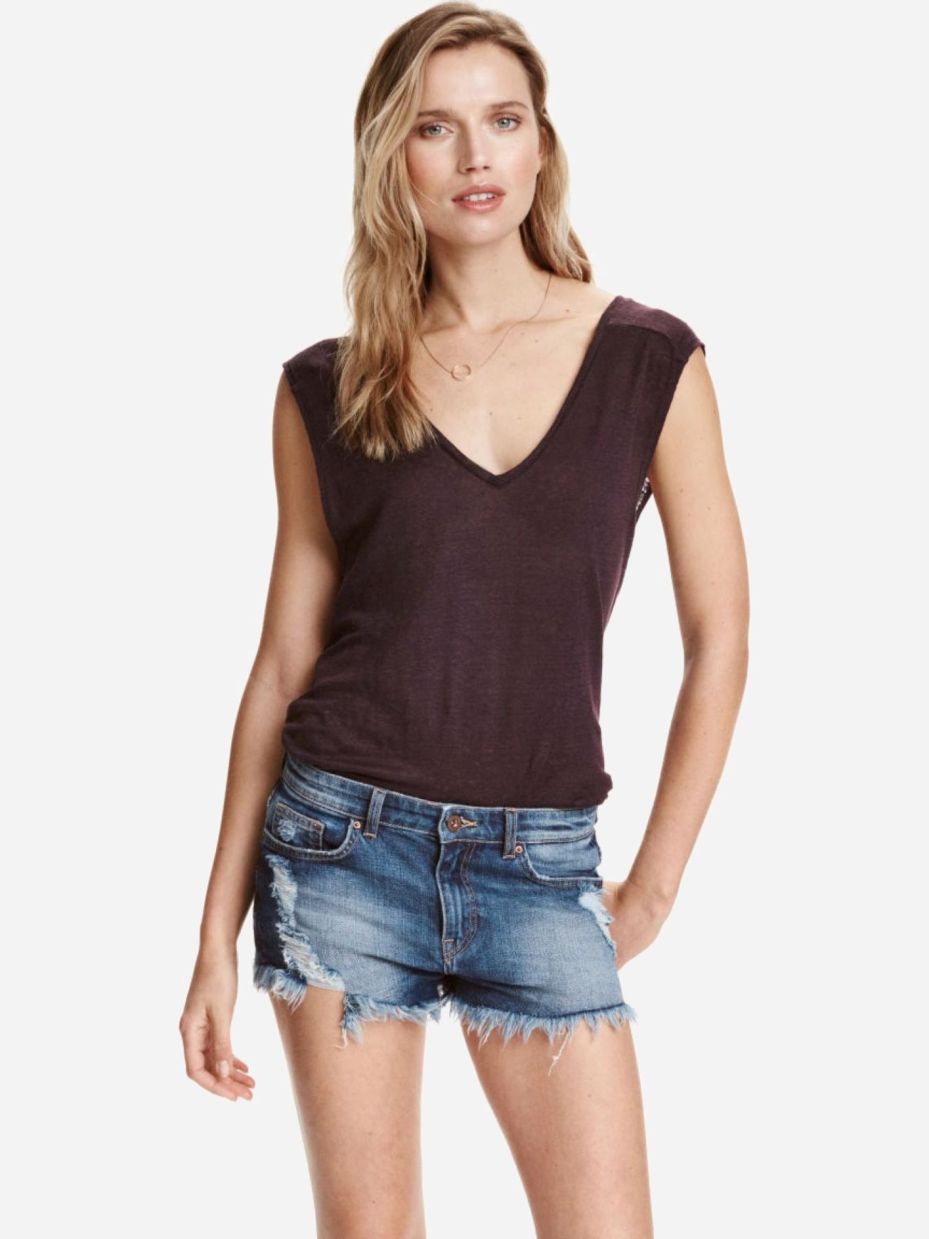 

Топ H&M 3hm06110211  Темно-бордовый, Топ H&M 3hm06110211 XS Темно-бордовый