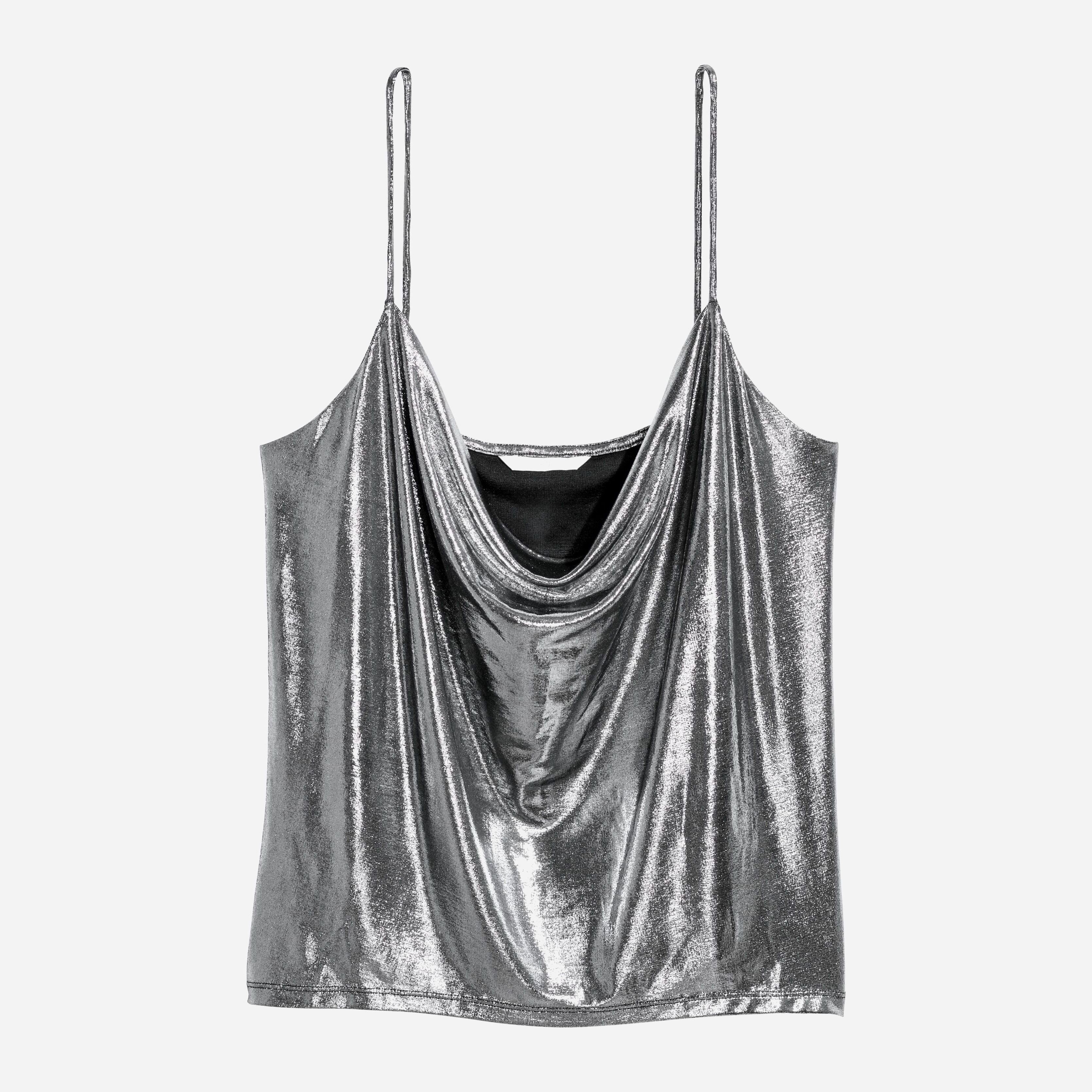

Топ H&M 5945346  Серебристый, Топ H&M 5945346 XS Серебристый