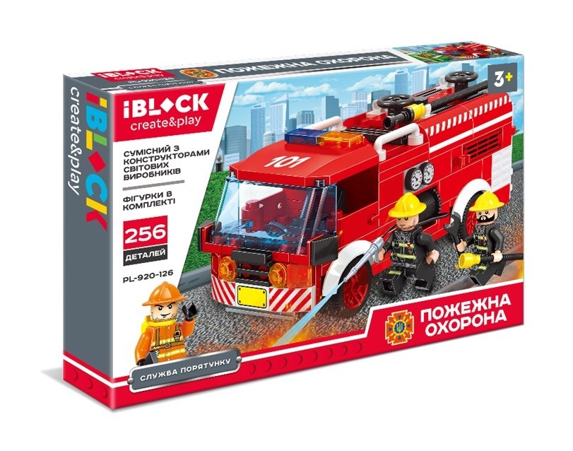 

Конструктор IBLOCK пожежна машина 256дет. 36х32х4,5 см PL-920-126