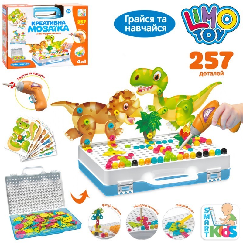 

Мозаїка з шуруповертом Limo Toy 257дет. M 5597