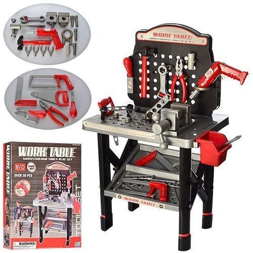 

Дитячий набір інструментів Bambi Work Table 16554B Чорно-червоний 50 деталей