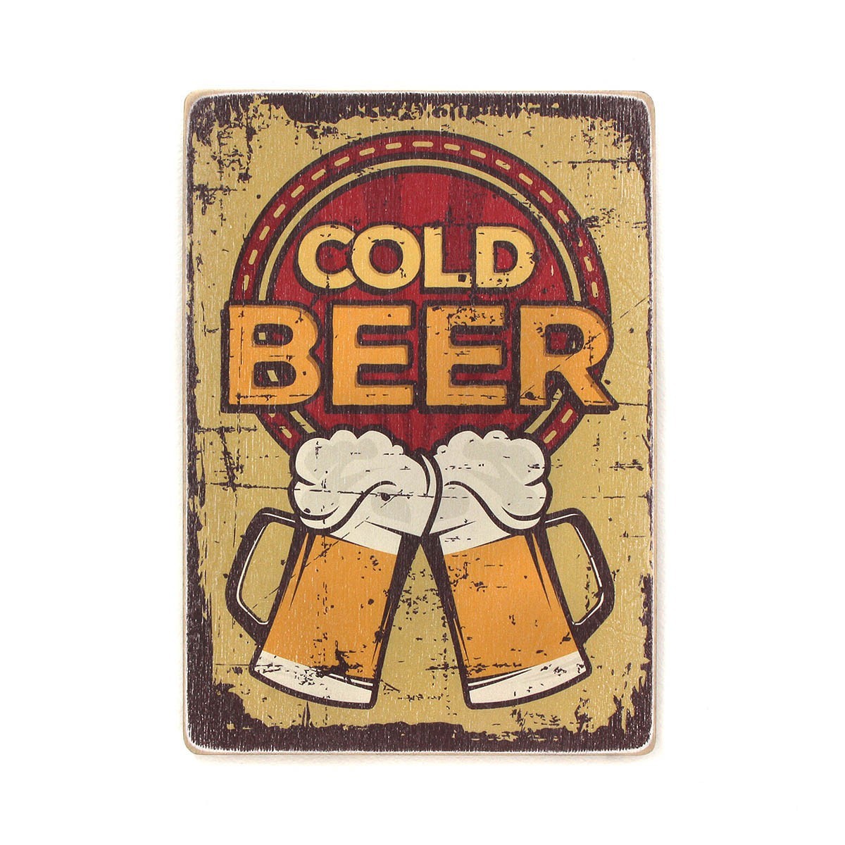 

Деревянный постер Wood Posters "Cold beer. Yellow background" (A1 формат, фанера)