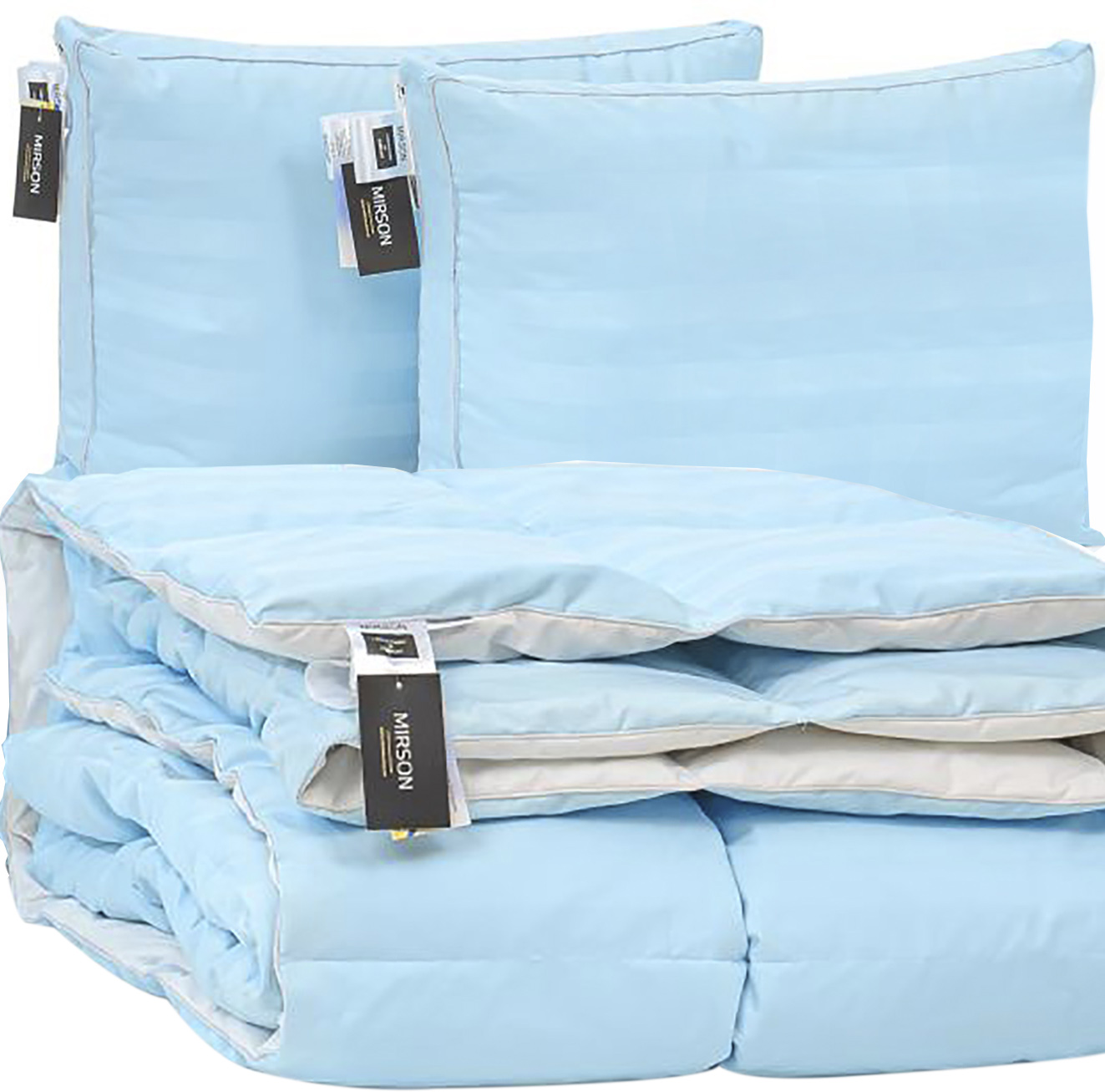 

Набор пуховый MirSon Valentino Зима №2048 Одеяло 220x240 + 2 подушки 50x70 средние трёхкамерные