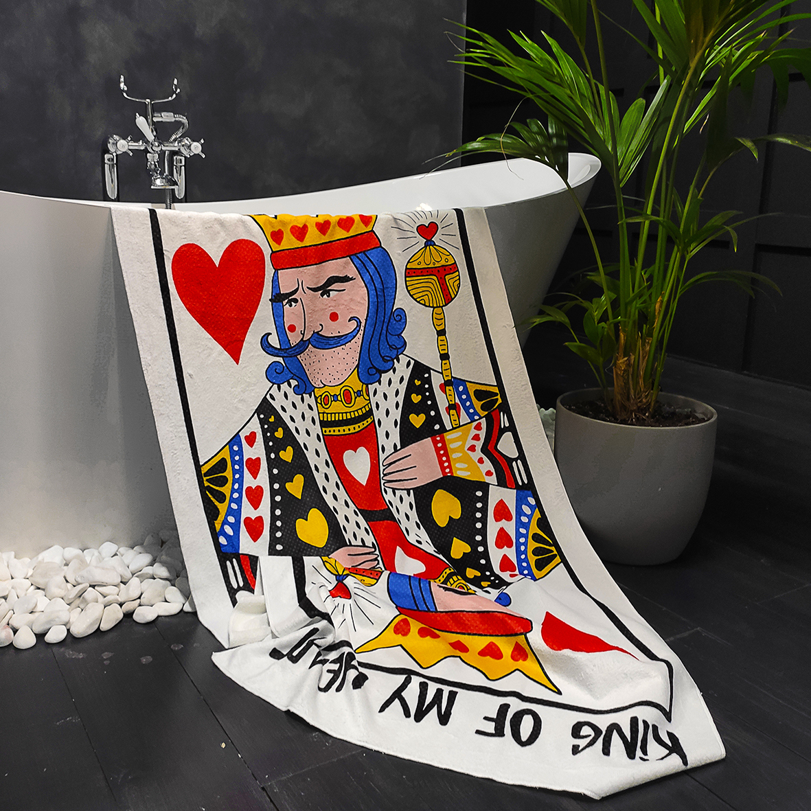 

Полотенце пляжное с принтом King of my heart Presentville 150х70 см 000170207