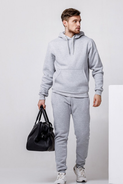 

Спортивный костюм мужской Серый, Худи + спортивные брюки mt7216 М