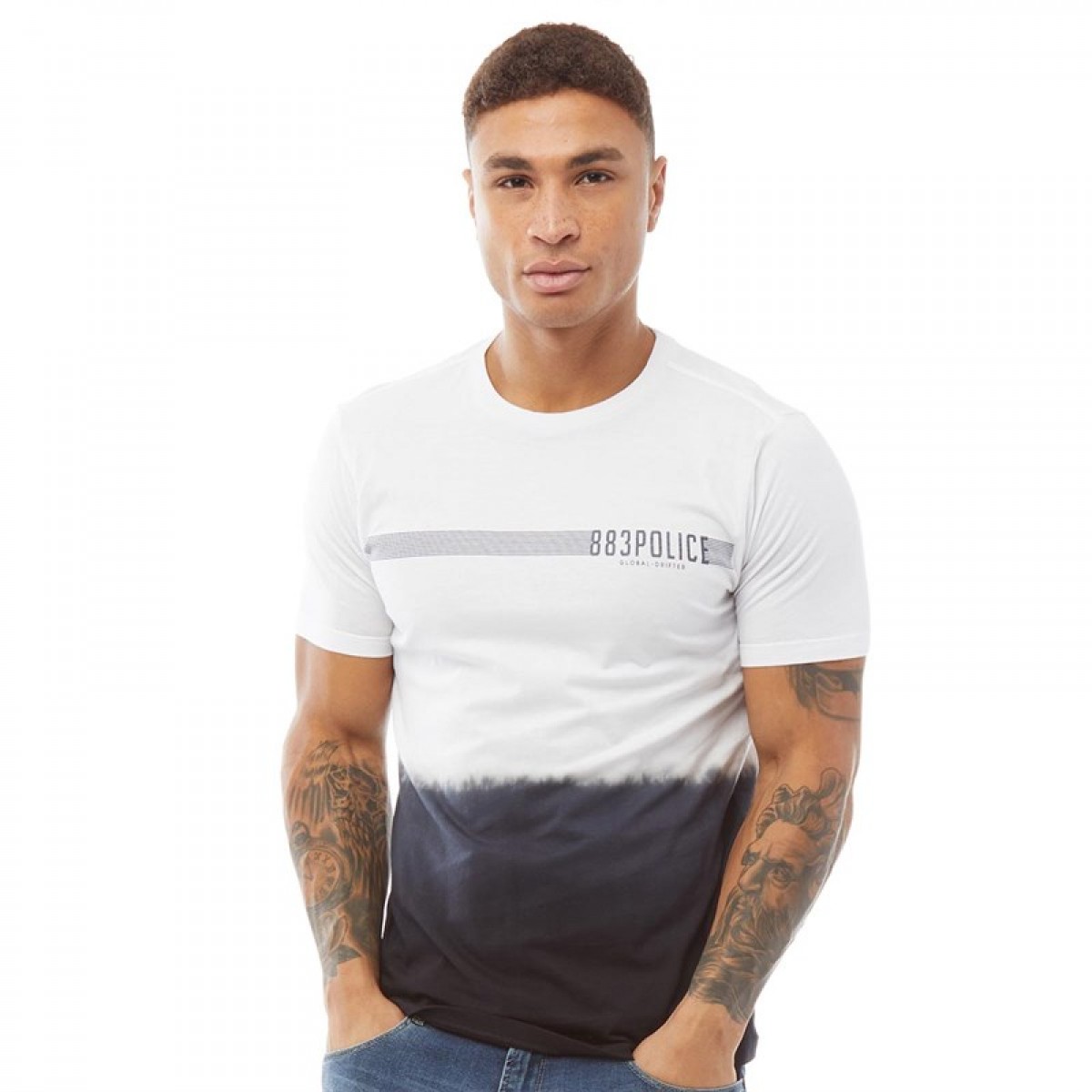 

Футболка 883 Police Bergamore White/Navy White, S (42)