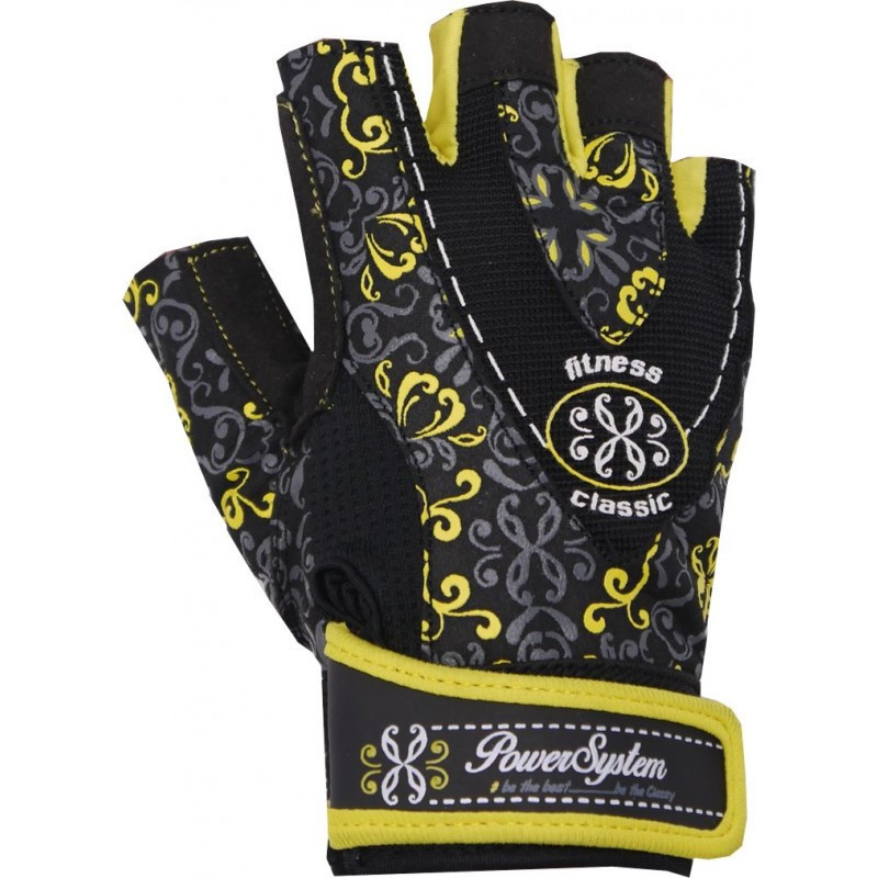 

Перчатки для фитнеса и тяжелой атлетики Power System Classy Женские PS-2910 XS Black/Yellow