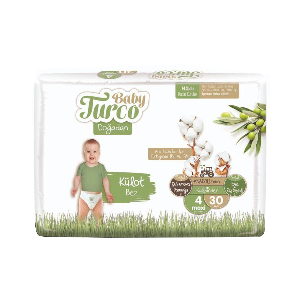 

Подгузник Baby Turco Maxi, Размер 4 (8-14 кг), 30 шт (8682241200047)