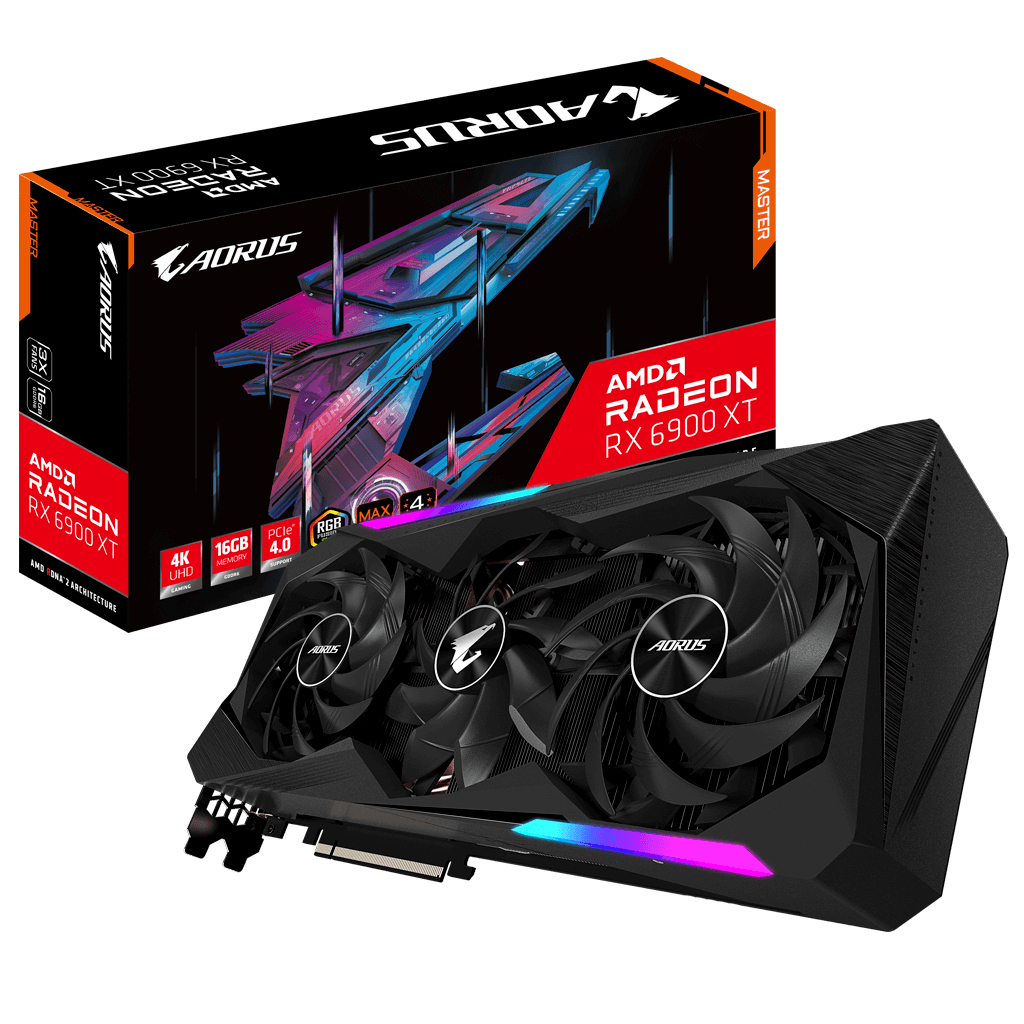 

Видеокарта GIGABYTE Radeon RX 6900 XT 16Gb AORUS MASTER (GV-R69XTAORUS M-16GD 2.0)