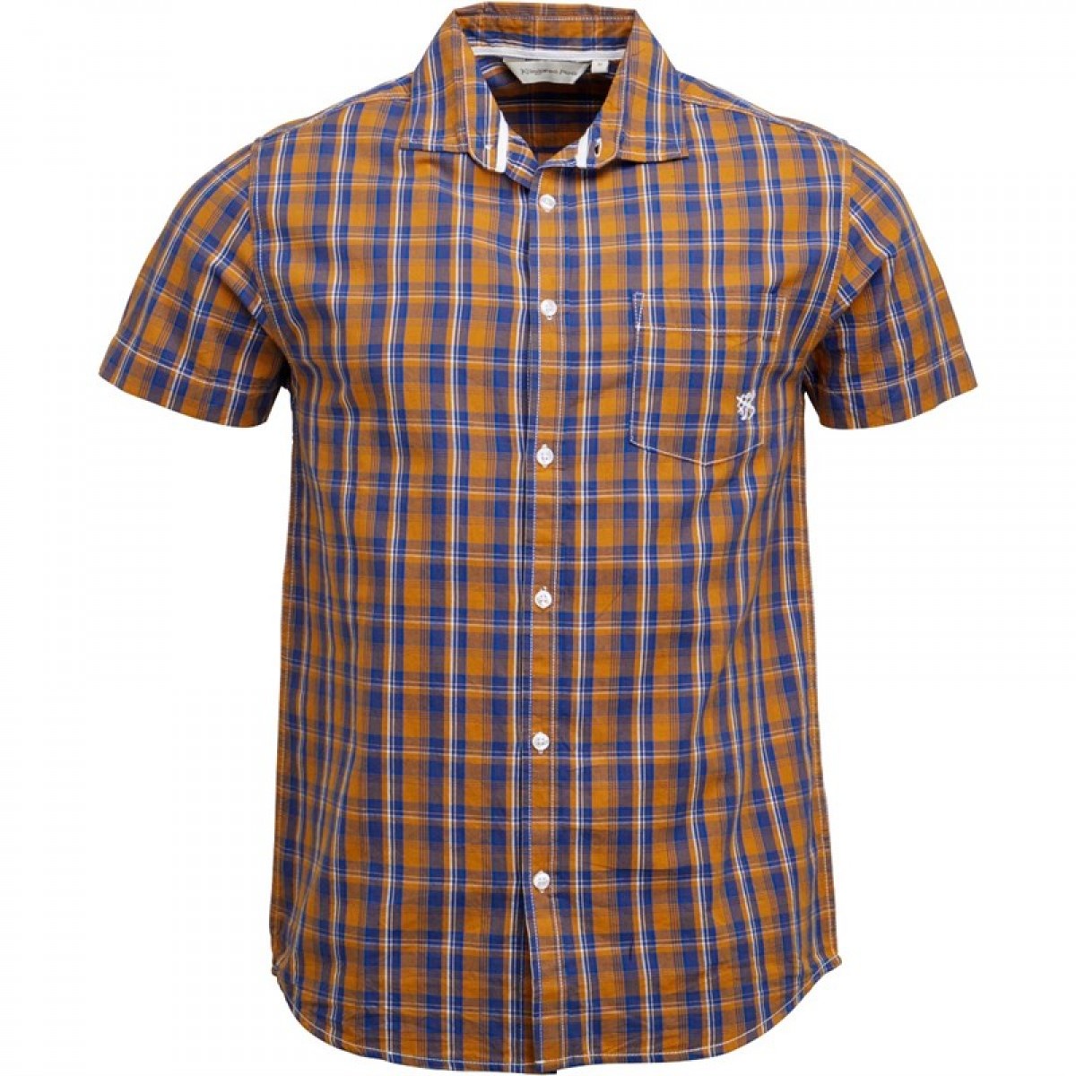 

Рубашка Kangaroo Poo Checked Short Sleeve Shirt Mustard/Blue/White Dark Mustard, S (42)