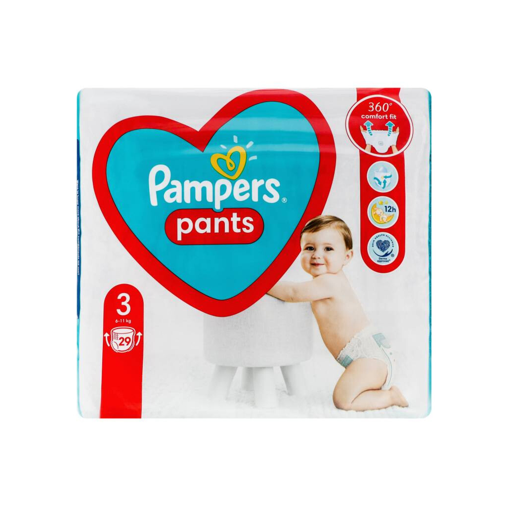 

Подгузник Pampers трусики Pampers Pants Размер 3 (6-11кг) 29 шт (8006540067710)