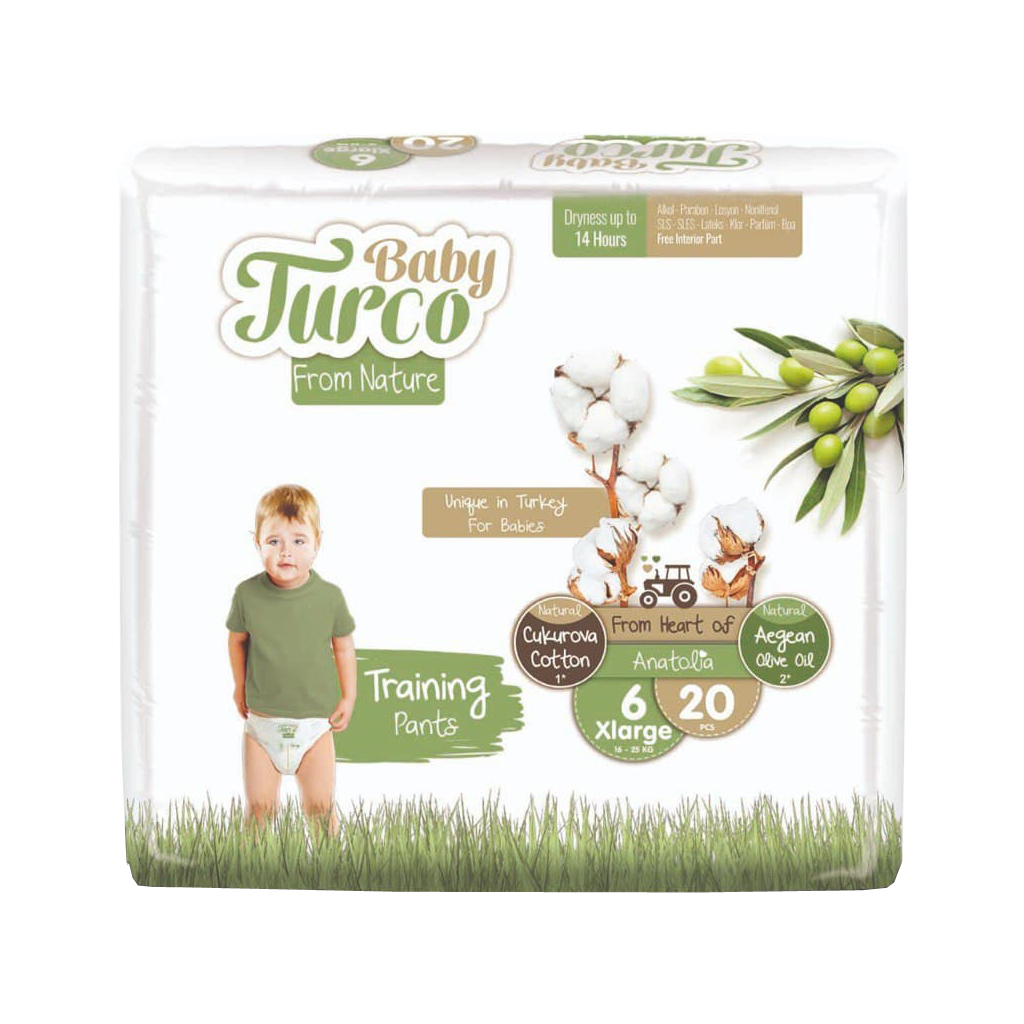 

Подгузник Baby Turco трусики XL Размер 6 (16+ кг) 20 шт (8681212064596)