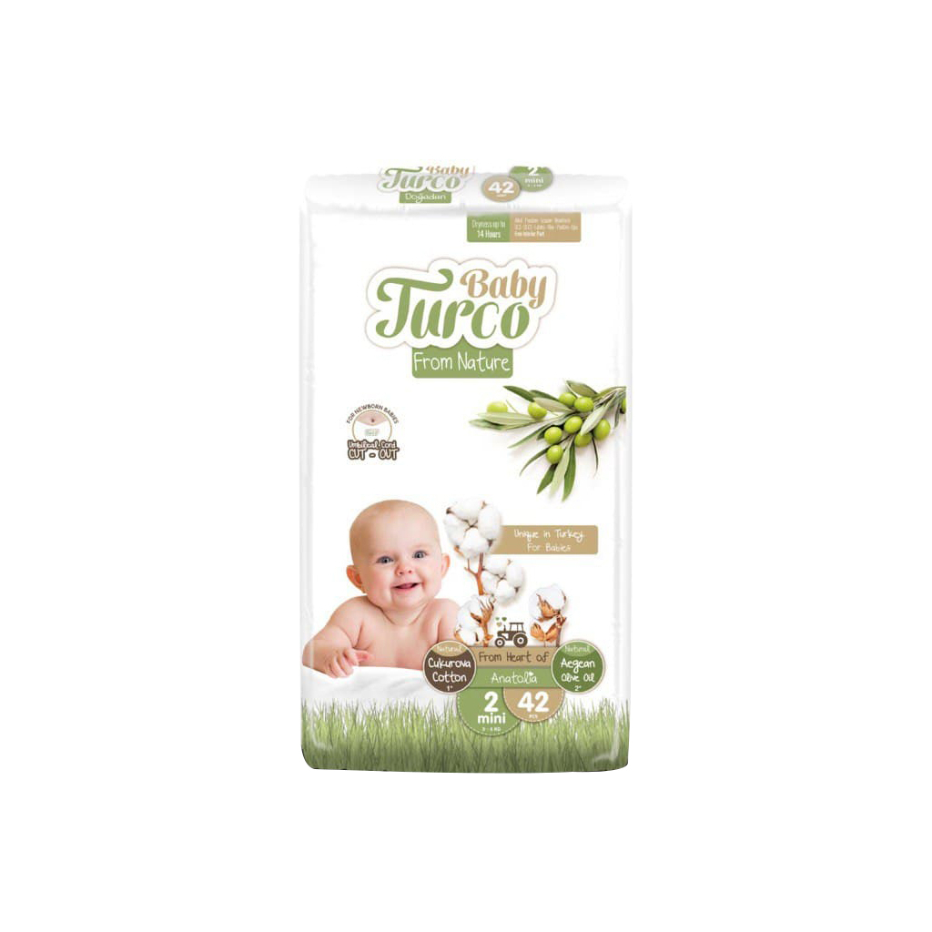 

Подгузник Baby Turco Mini Размер 2 (3-6 кг) 42 шт (8682241200023)