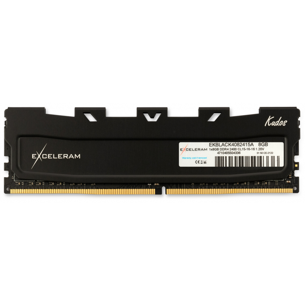 

Модуль памяти для компьютера DDR4 8GB 2400 MHz Black Kudos eXceleram (EKBLACK4082415A)