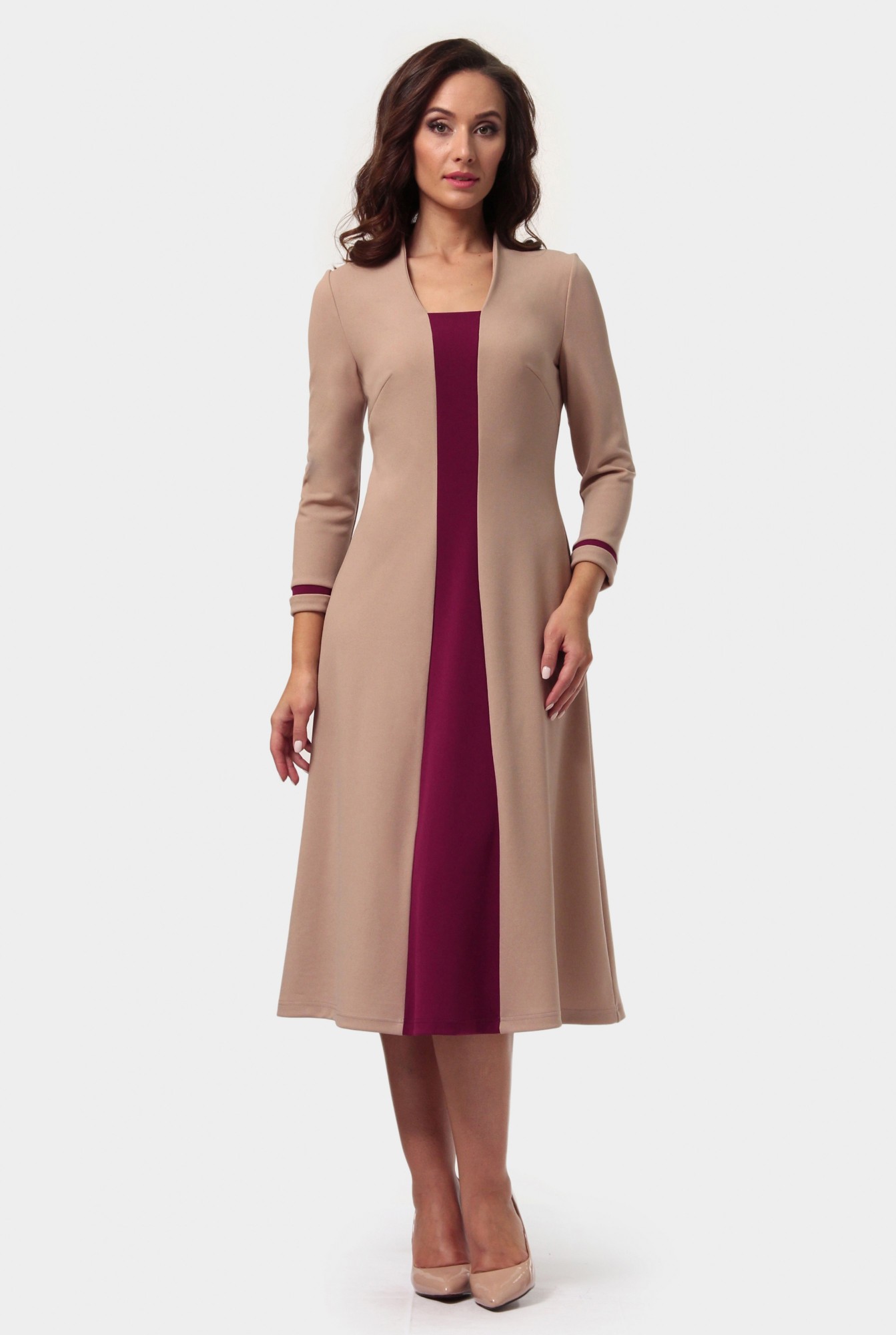 

Женские платье Alika Kruss, Ипсилон песок + фуксия 5XL